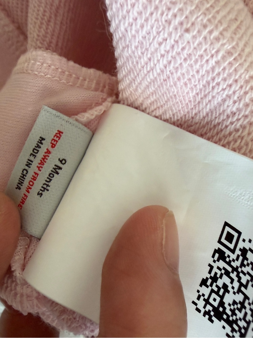 NWOT Stella McCartney Kids - pink letter sweatshirt fleeced inside - 9 Month - Picture 6 of 6